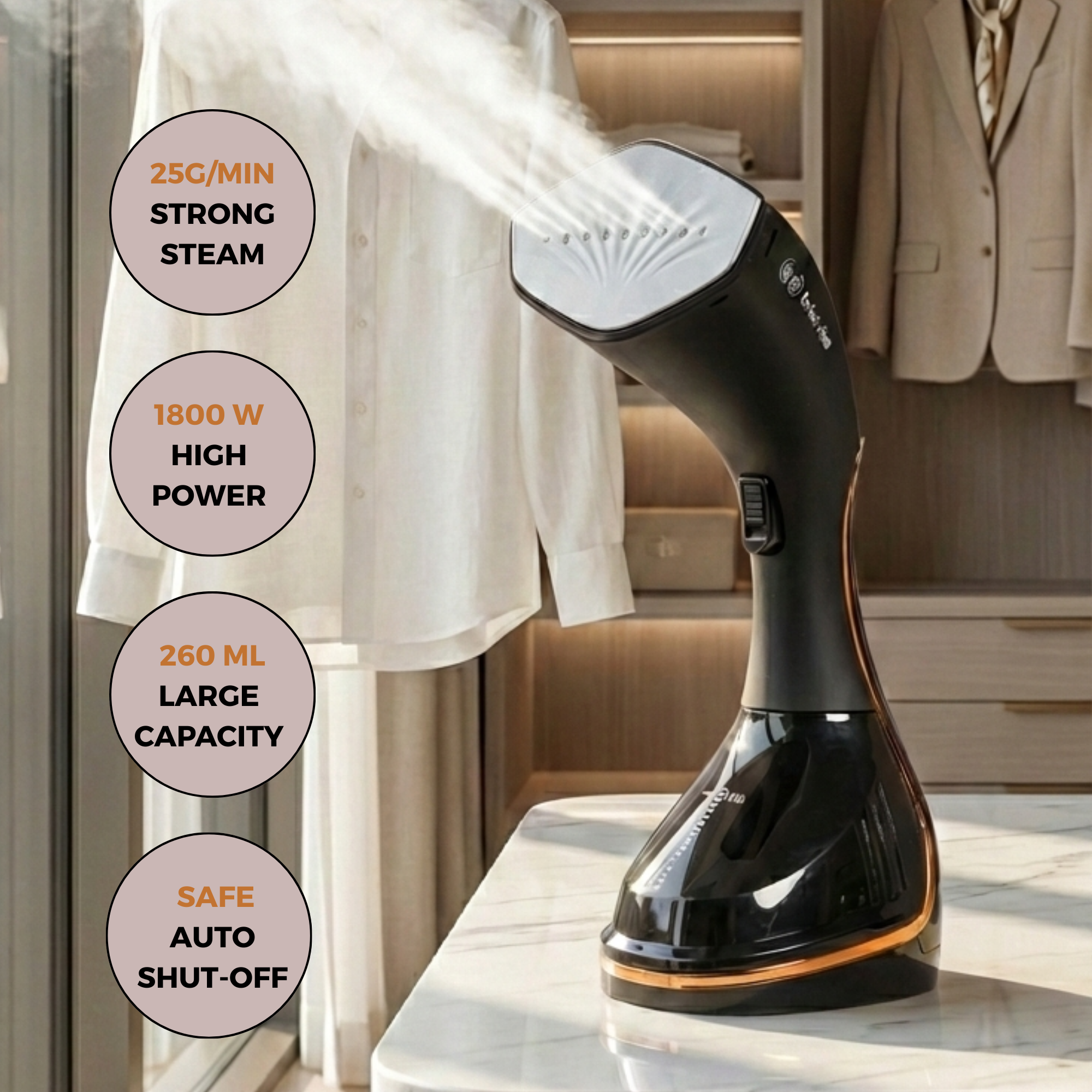 EA7727CGS Portable Garment Steamer Pro